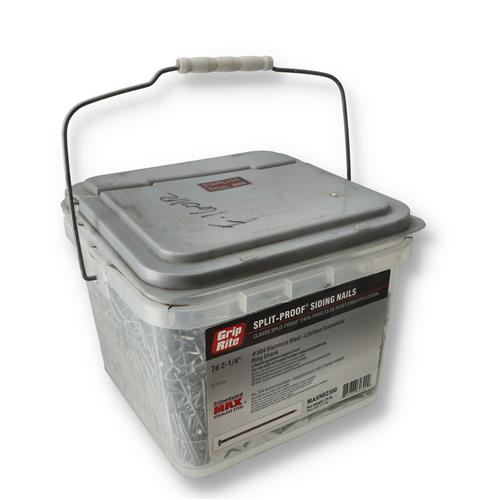 Wholesale GRIP-RITE 25LB SPLIT PROOF #304 STAINLESS SIDING NAILS 7D 2-1/4''