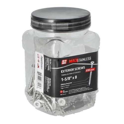 Wholesale TRU-GRIP 88PC STAINLESS TRIM SCREWS 1-5/8''x8 T-20 TYPE 17 POINT