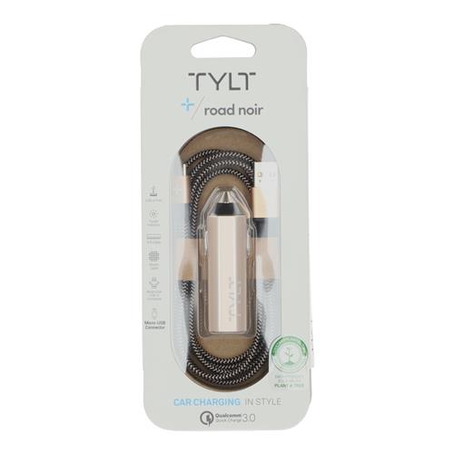 Wholesale BULLET USB-A CAR CHARGER & 4' WOVEN MICRO-USB CABLE ROSE GOLD