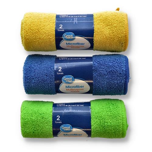 Wholesale MICROFIBER TOWEL 2pk 12" x 15"