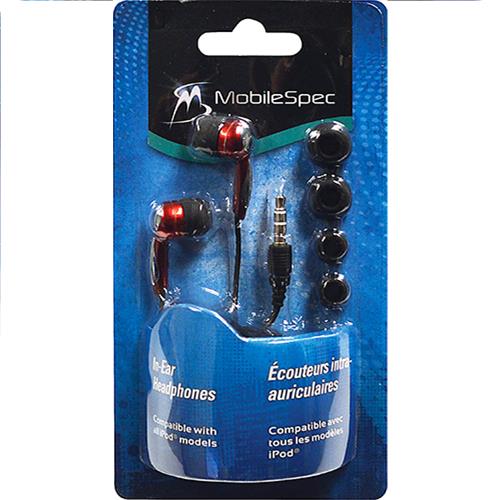 Wholesale Mobilespec In-Ear Headphones Earbuds Red.