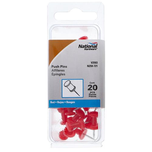 Wholesale 20CT RED PUSH PINS