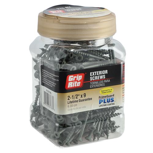 Wholesale GRIP-RITE 275PC DECK SCREWS #9x2-1/2'' T-25 TYPE 17 POINT GREEN