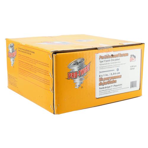 Wholesale PRO-TWIST 6,000PC #8x1'' PARTICLE BOARD SCREWS TYPE 17 POINT