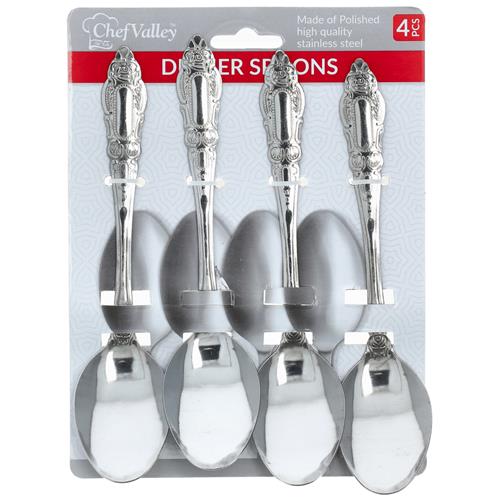 Wholesale 4PC STAINLESS DINNER SPOON SET