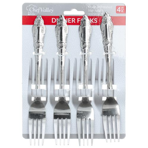 Wholesale 4pc STAINLESS DINNER FORK SET