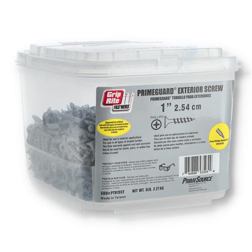 Wholesale PRIMEGUARD 5LB 1'' EXTERIOR SCREWS PHILLIPS HEAD