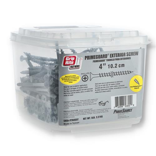 Wholesale PRIMEGUARD 5LB 4'' EXTERIOR SCREWS PHILLIPS HEAD