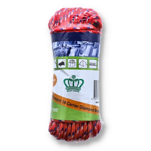 Wholesale 100' x1/4" DIAMOND BRAID POLY ROPE