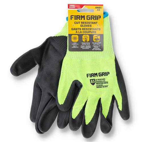 Wholesale HI-VIS FOAM NITRILE PALM CUT RESISTANT GLOVES LARGE ANSI A5