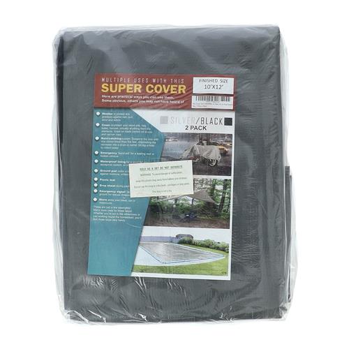 Wholesale 2PK TARP 10X12 SILVER/BLACK 240FT² 10 MIL