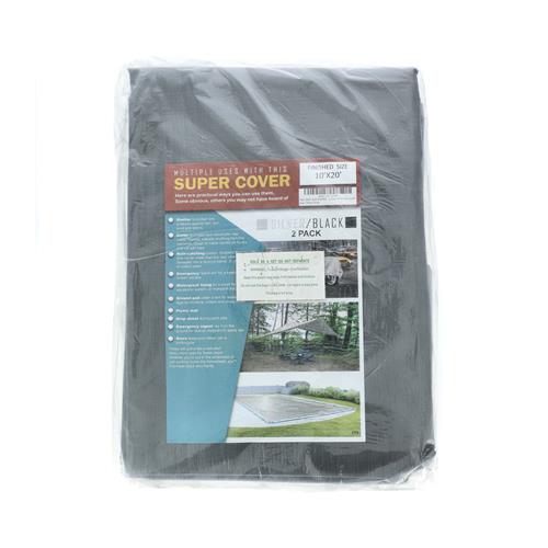 Wholesale SUPER COVER TARP 2PK 10x20' SILVER/BLACK FINISH SIZE 400FT² 10 MIL
