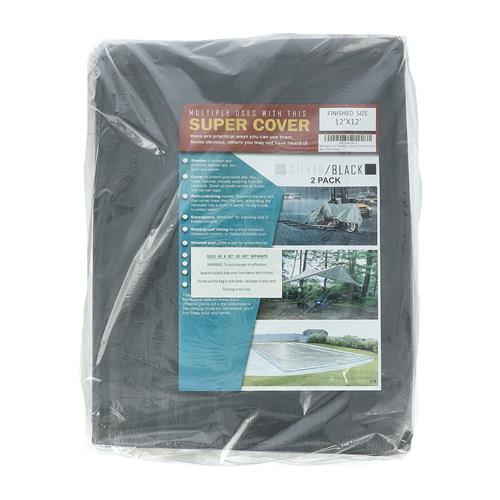 Wholesale 2PK TARP 12X12 SILVER/BLACK 288FT² 10 MIL