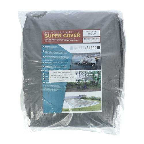 Wholesale TARP 20X30 SILVER/BLACK 600FT² 10 MIL