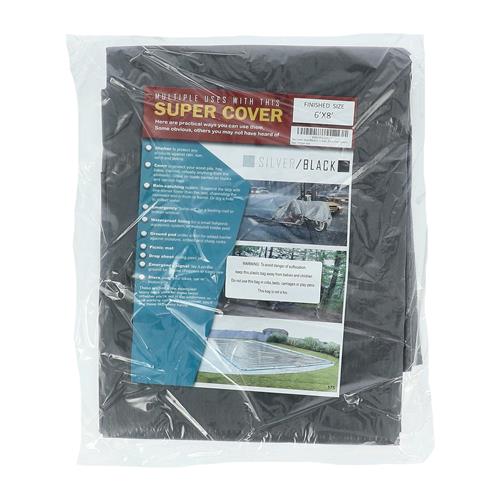 Wholesale TARP 6X8 SILVER/ BLACK 48FT² 10 MIL