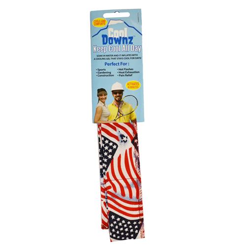 Wholesale ZCool Downz Neck-Cooling Wrap singles - Flag