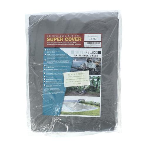Wholesale 2PK TARP 12X12 SILVER/BLACK 288FT² 20 MIL