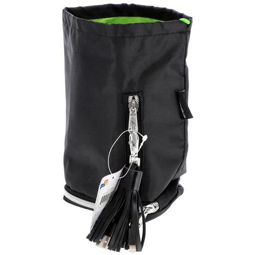 Wholesale DRAWSTRING TECH STORAGE POUCH WITH CHARGING CABLES 5x5x6.5''