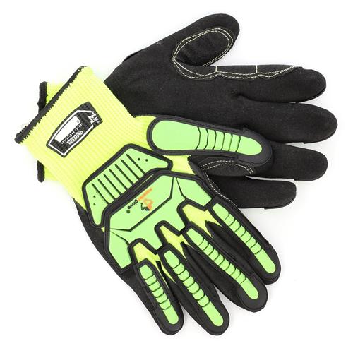 Wholesale ANTI IMPACT GLOVE, HIGH VIS, COATED PALM XX-LARGE
