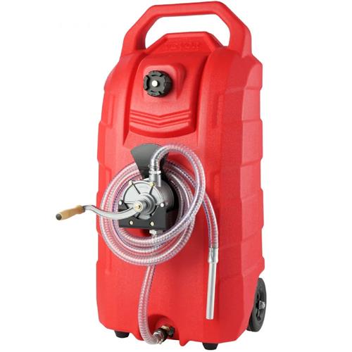 Wholesale VEVOR 16 GALLON FUEL CADDY WITH ROTARY HAND PUMP & RUBBER WHEELS