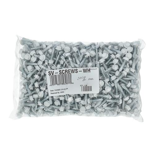 Wholesale 4000PC SELF DRILLING HEX FLANGS SCREWS #14x1'' WHITE