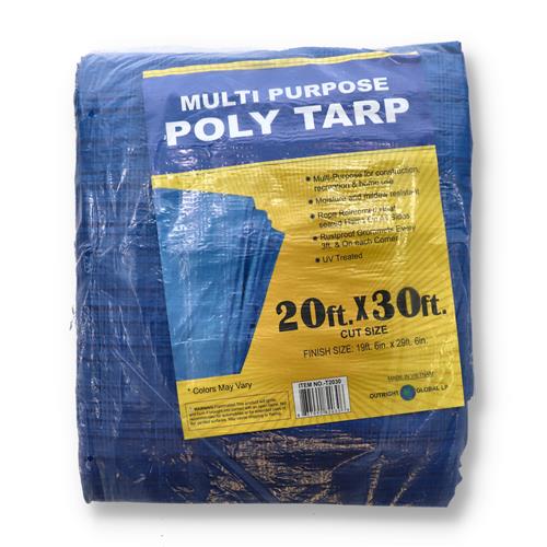 Wholesale 20' x 30' BLUE POLY TARP - MEDIUM DUTY