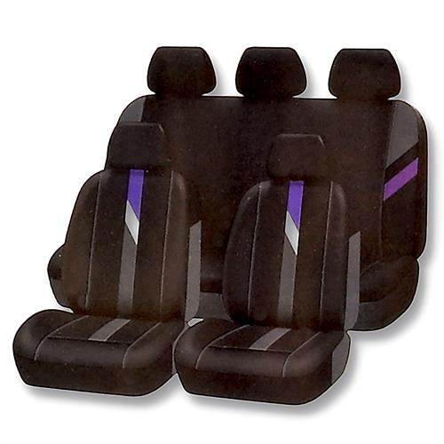 Wholesale UNIVERSAL CLOTH SEAT COVER SET -PURPLE