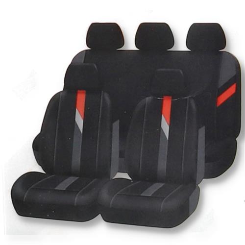 Wholesale UNIVERSAL CLOTH SEAT COVER SET -RED