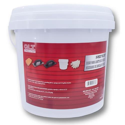Wholesale QLT BY MARSHALLTOWN 5 PC TILE KIT WITH NOTCHED TROWEL, GROUT FLOAT, GROUTING GLO