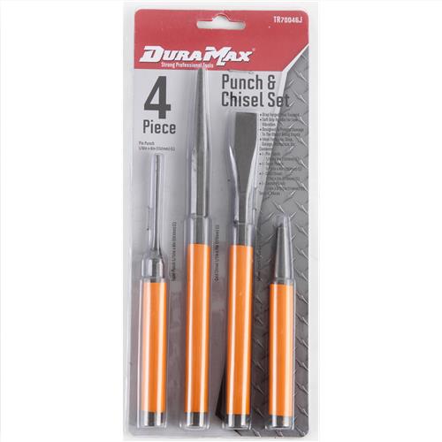 Wholesale 4PC PUNCH & CHISEL SET WITH PVC GRIPS