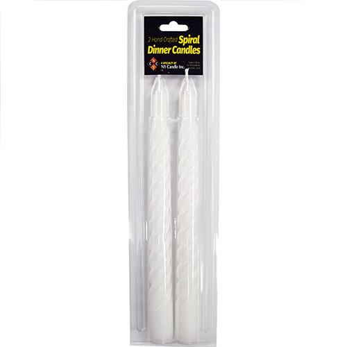 Wholesale Z2PK 10"" WHITE TAPER SPIRAL CANDLE