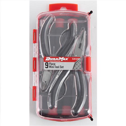 Wholesale 9PC MINI PLIER & SCREWDRIVER TOOL SET IN CASE