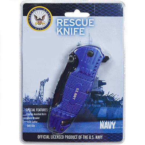Wholesale ZUS Navy Licensed Spring Assist Knife