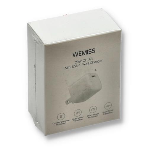 Wholesale ZWEMISS 20W MINI USB-C FAST WALL CHARGER WHITE