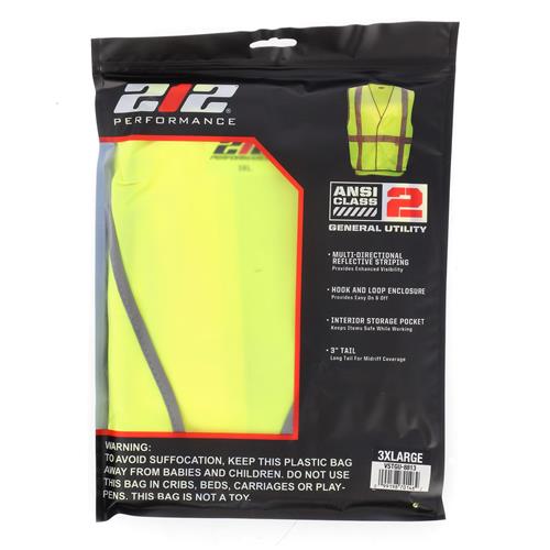 Wholesale 212-SAF-General Utility Safety Vest, HiViz, 3XL