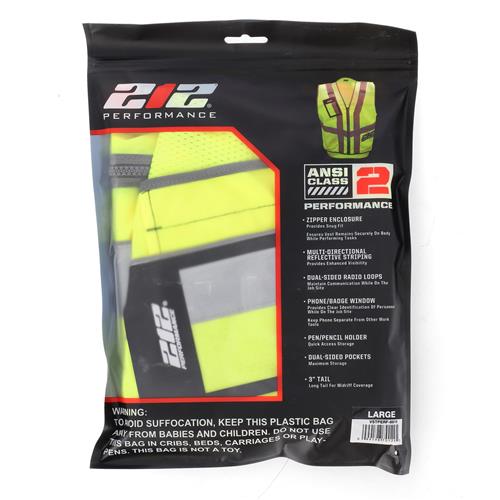 Wholesale 212-SAF-Performance Safety Vest, HiViz, LG