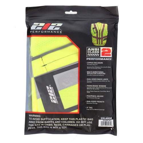 Wholesale 212-SAF-Performance Safety Vest, HiViz, 2XL
