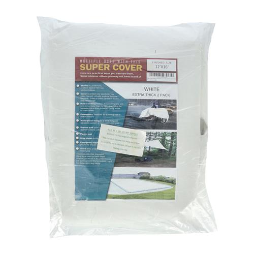 Wholesale 2PK TARP 12X16 WHITE 384FT² 20 MIL
