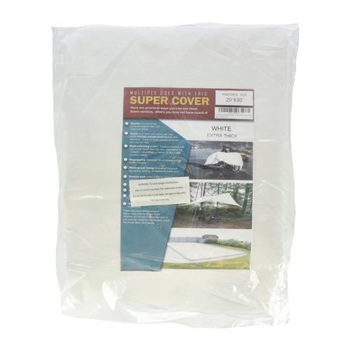 Wholesale SUPER COVER TARP WHITE EXTRA THICK FINISH SIZE  600FT² 20 MIL