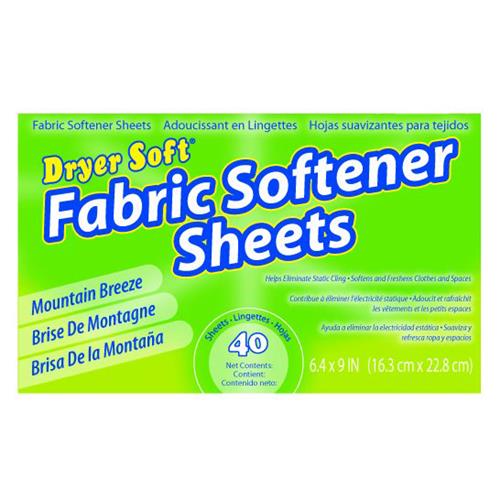 Wholesale Dryer Fabric Softner Sheets 6.4" x 9" - Mountain Breeze