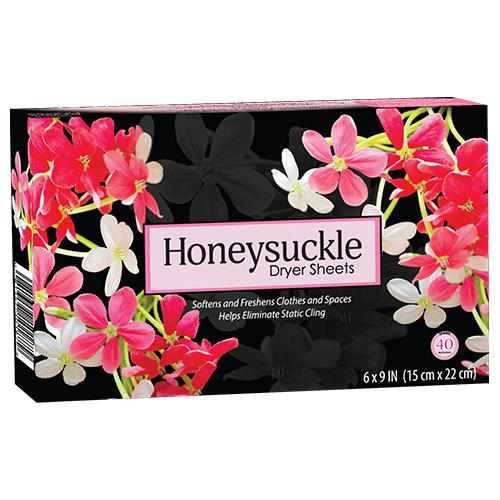 Wholesale Dryer Fabric Softner Sheets 6" x 9" - Honeysuckle