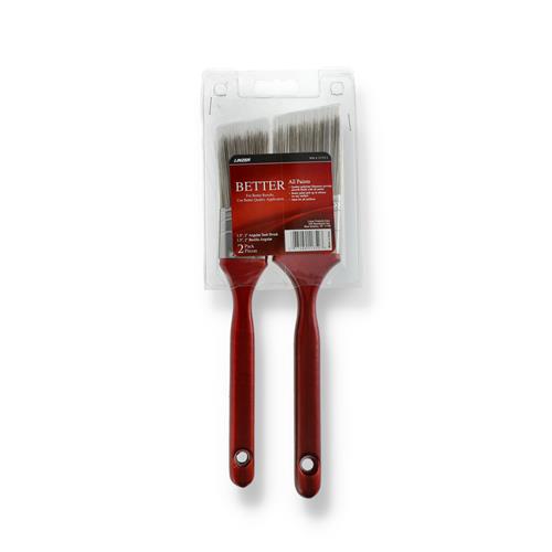 Wholesale LINZER 2pc WOOD HANDLE ANGLE PAINT BRUSH SET 1.5 & 2''
