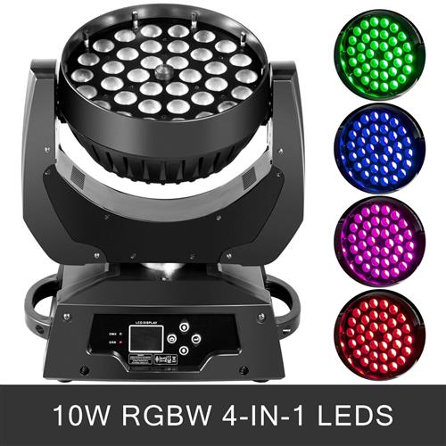 Wholesale VEVOR 36PC 10W MOVING LED RGB SPOT BEAM STAGE LIGHTS