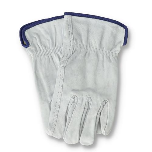 Wholesale WHITE LEATHER WORK GLOVE X-LARGE NO HEADER WITH SOME STAINING