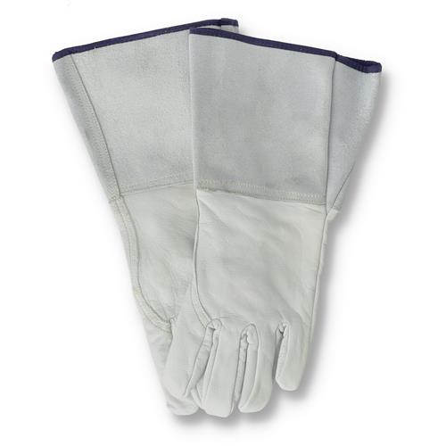 Wholesale GAUNTLET STYLE WHITE LEATHER WELDING GLOVE X-LARGE