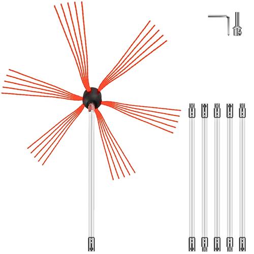 Wholesale VEVOR 20' CHIMNEY SWEEP KIT VEVOR Chimney Sweep Kit 20FT Length, Chimney Brush