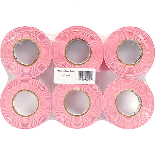 Wholesale z6pk MASKING TAPE 1/2x100' ASSORTED COLORS