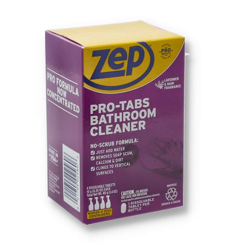 Wholesale 4CT ZEP BATHROOM CLEANER TABLETS -JUST ADD WATER