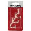 Wholesale 3PC 1-1/4'' BRASS PLATED CUP HOOKS
