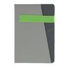 Wholesale 6x8-1/2'' 160 PAGE NOTEBOOK LEATHER COVER GREY & GREEN